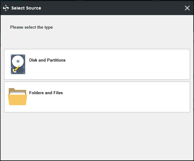 choose disk and partitions