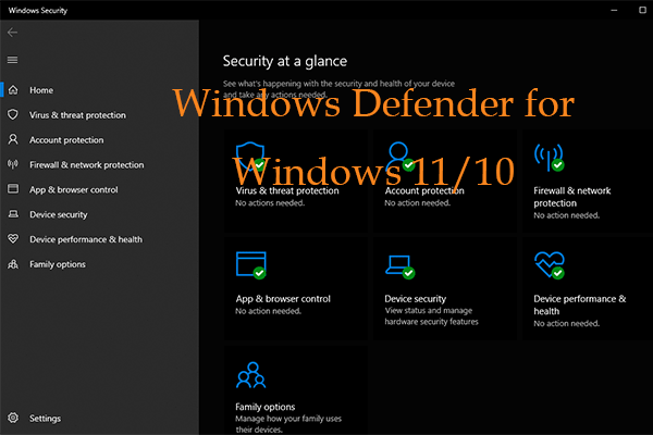 How to Open and Use Windows Defender in Windows 11/10